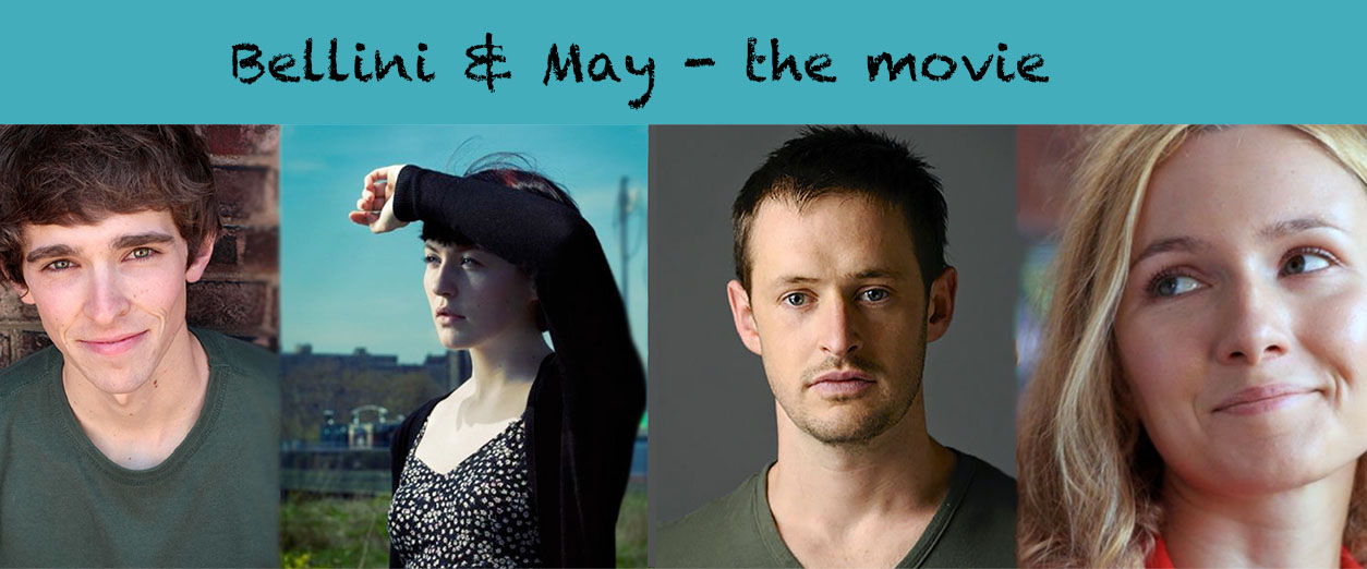 Bellini & May, the movie: portraits of the four leads, Seth Clayton, Meagan Farrell, Mark Carapezza and Irina Varina